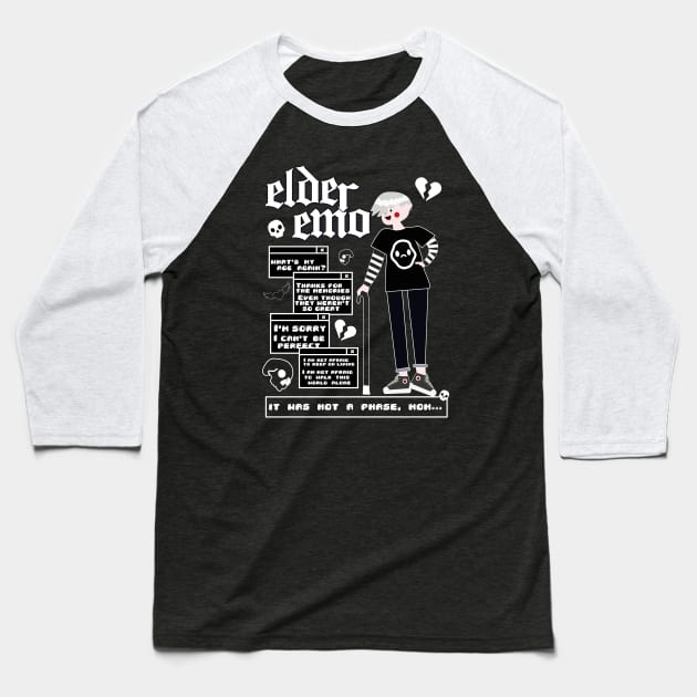 Elder emo Baseball T-Shirt by rachelaranha